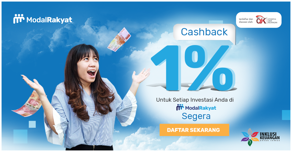 Raih Cashback Hingga 1% dengan Investasi di Modal Rakyat!