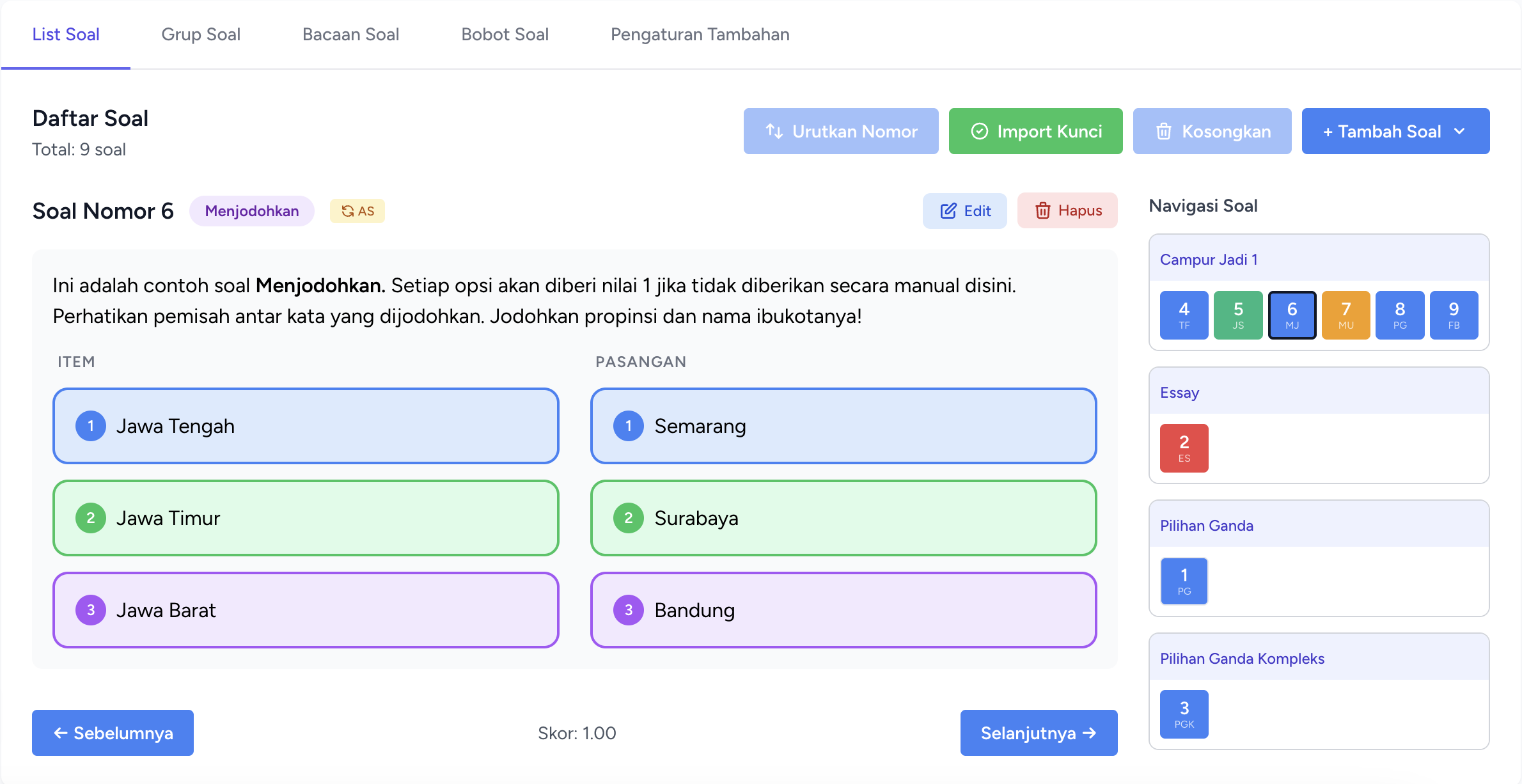 Editor Soal E-Ujian