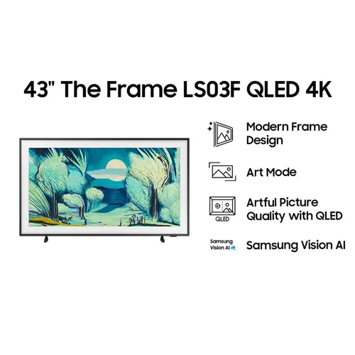 SAMSUNG 43 Inch The Frame 4K Vision AI Smart TV QA43LS03FAKXXD