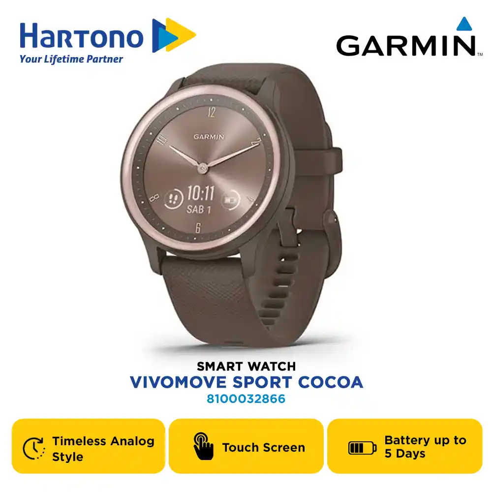 GARMIN SMART WATCH VIVOMOVE SPORT COCOA