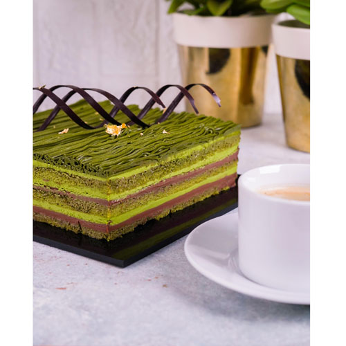Matcha Gluten Free Opera Cake