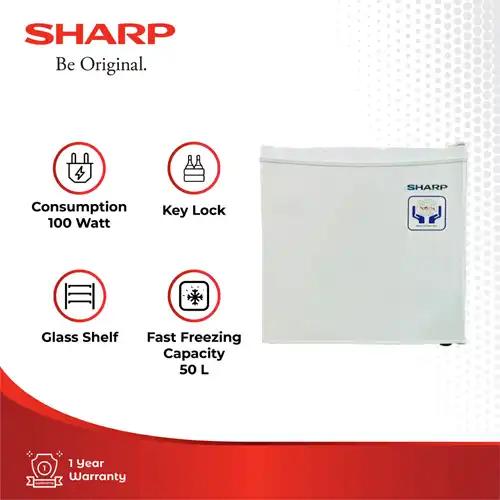 SHARP KULKAS COMPACT REFRIGERATOR SJ50MBXW