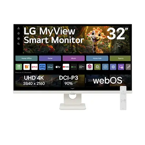 LG 32 inch 4K UHD SMART MONITOR 32SR73U-W_DS