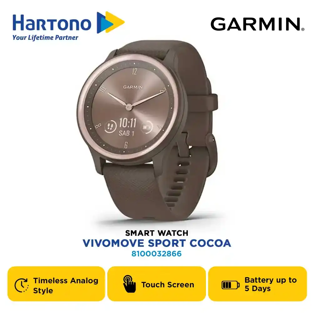 GARMIN SMART WATCH VIVOMOVE SPORT COCOA