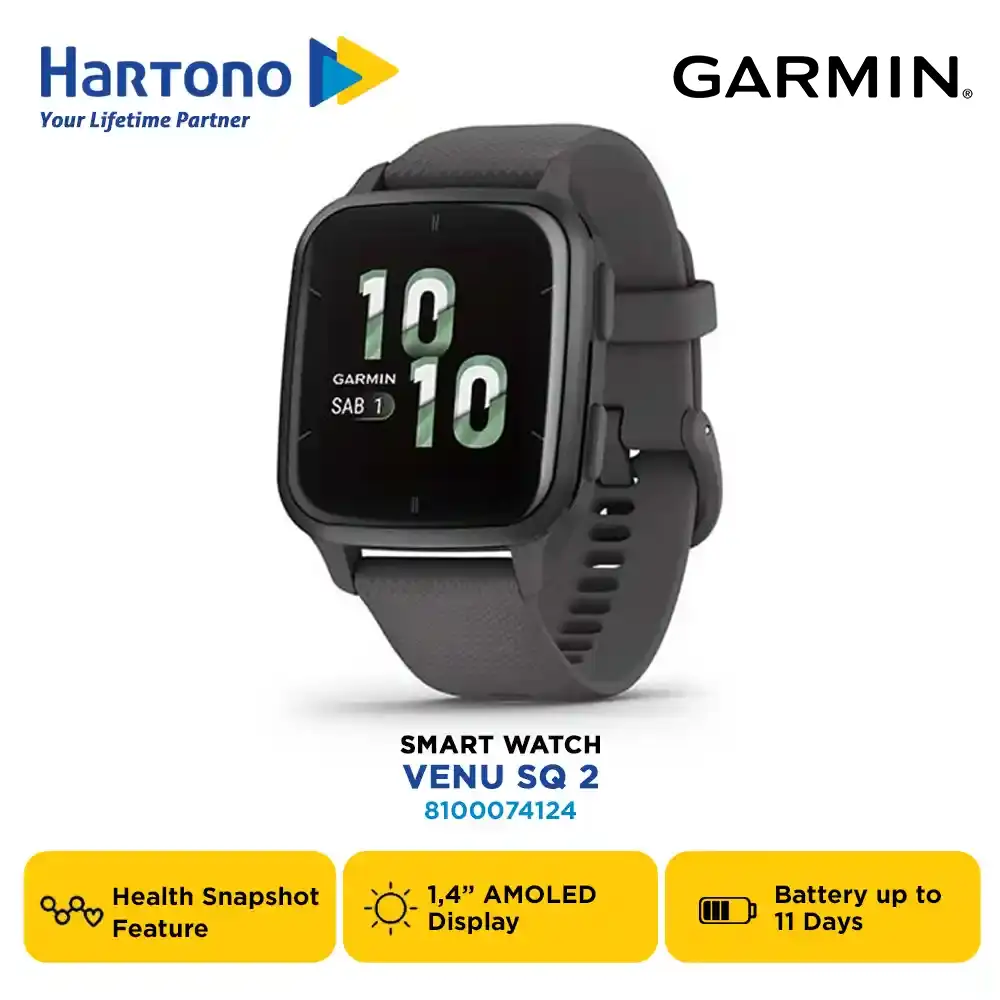 GARMIN SMART WATCH VENU SQ 2 SHADOW GRAY/SLATE