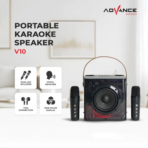 ADVANCE PORTABLE SPEAKER V10 BLACK