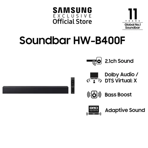 SAMSUNG B-SERIES SOUNDBAR 2,0 CH HW-B400F/XD