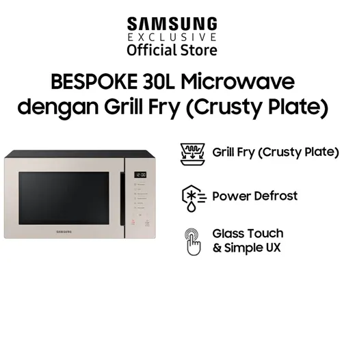 SAMSUNG BESPOKE COUNTERTOP MICROWAVE BEIGE 30L MG30T5068CF/SE