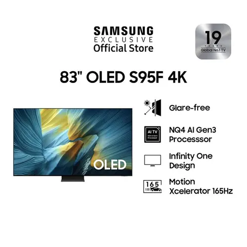 SAMSUNG 83 Inch OLED 4K Vision AI Smart TV QA83S95FAEXXD
