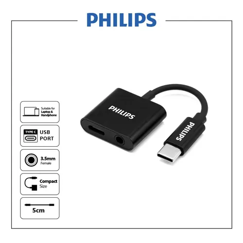 Philips Audio and Charger Adaptor Type C to USB C PHILIPSSWA3021