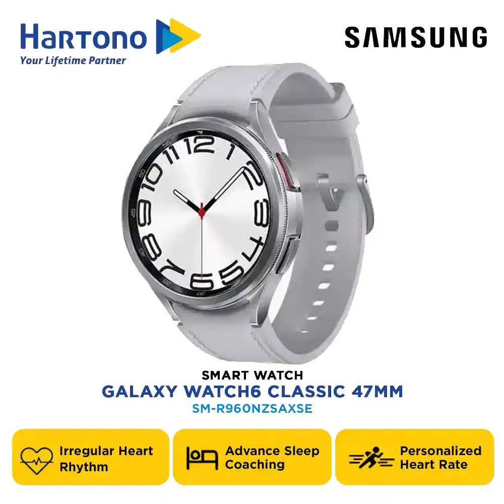 SAMSUNG SMART WATCH GALAXY WATCH 6 CLASSIC 47MM SILVER SM-R960NZSAXSE