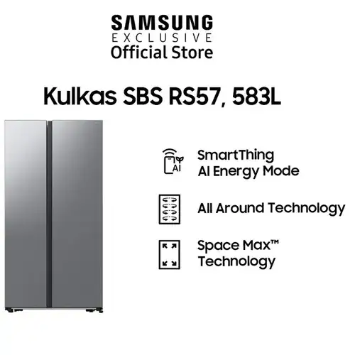 SAMSUNG KULKAS SIDE BY SIDE REFRIGERATOR RS57DG4000M9SE
