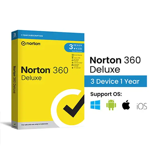 NORTON 360 DELUXE SOFTWARE SECURITY 3 DEVICE 1 YEAR NDE3D1Y