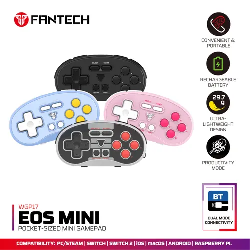 FANTECH POCKET SIZE MINI GAMEPAD WIRELESS EOS MINI WGP17 SERIES