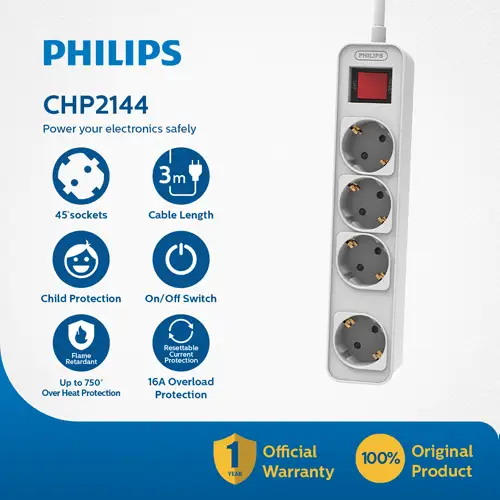 PHILIPS ELECTRIC SOCKET STOP KONTAK PHILPSPWSCHP2144WB