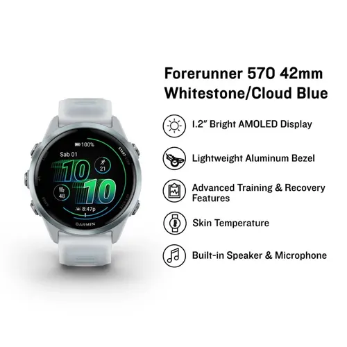 GARMIN SMART WATCH FORERUNNER 570 42MM BLUE 8100044248