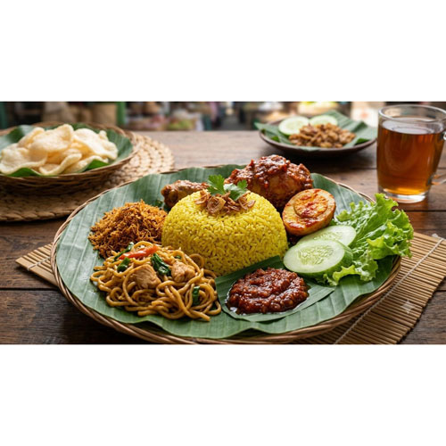 Set Nasi Kuning Khas Banjar