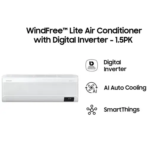 SAMSUNG 1.5 PK AC SPLIT WINDFREE LITE AIR CONDITIONER INVERTER AR13BYFANWKNSE