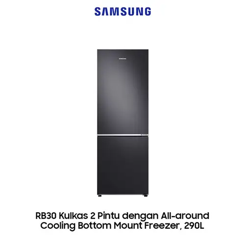 Samsung Bespoke Kulkas 2 Pintu Bottom Freezer [315 L] - RB30N4050B1/SE - Black
