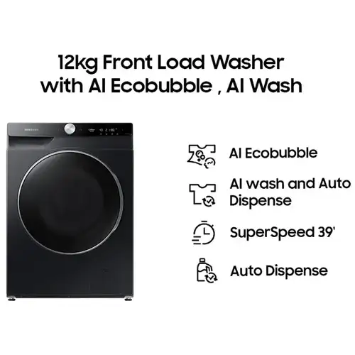 SAMSUNG MESIN CUCI FRONT LOADING WASHER 12 KG WW12CGP44DSBSE