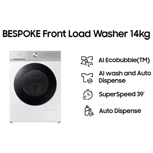 SAMSUNG BESPOKE MESIN CUCI FRONT LOADING WASHER 14 KG WW14BB944DGHSE