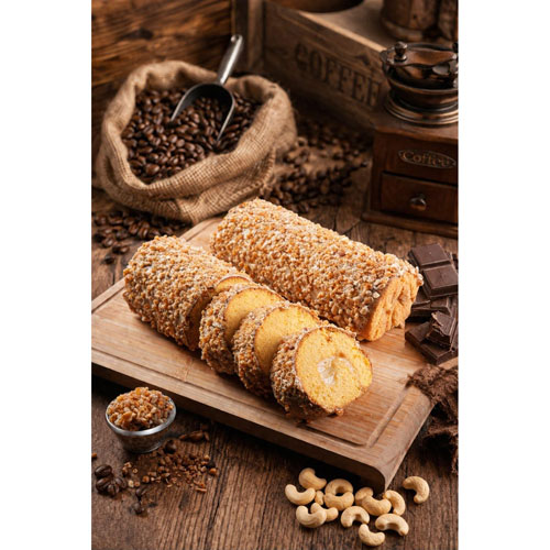Mocca Naugat Roll Cake
