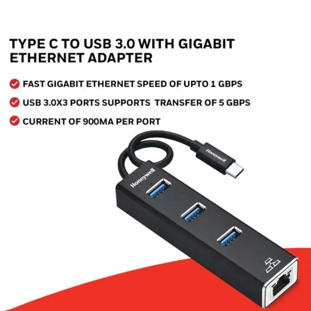 HONEYWELL USB HUB ADAPTER TYPE C TO USB 3.0 HONEYWELL06/ADP/BL