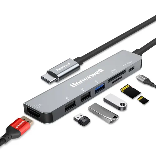 HONEYWELL USB HUB DOCKING STATION 7 IN 1 HONEYWELL17/LAP/CD