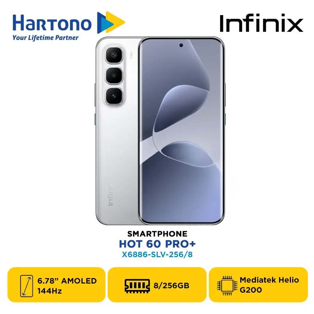 INFINIX SMARTPHONE ANDROID HOT 60 PRO+ SILVER 8/256GB