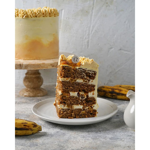 Salted Caramel Banana Toffee Cake