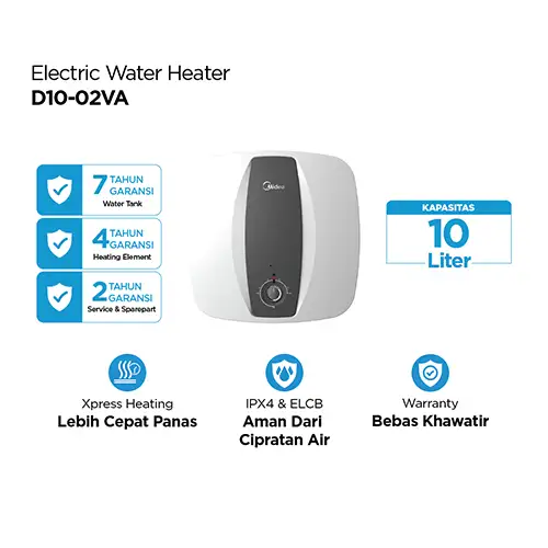 MIDEA PEMANAS AIR LISTRIK ELECTRIC WATER HEATER D10-02VA
