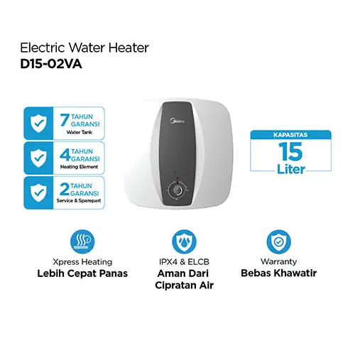 MIDEA PEMANAS AIR LISTRIK ELECTRIC WATER HEATER D15-02VA