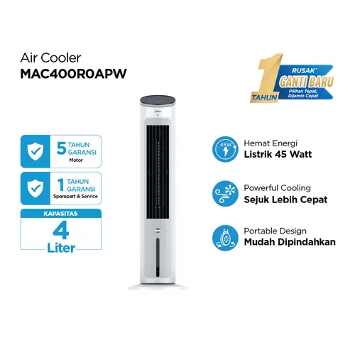 MIDEA TOWER AIR COOLER 4 L MAC400R0APW