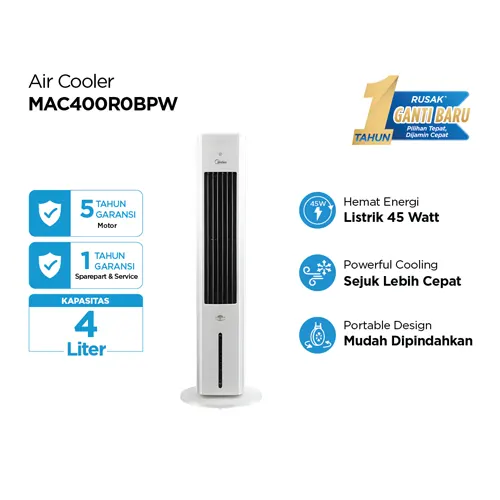 MIDEA TOWER AIR COOLER 4 L MAC400R0BPW