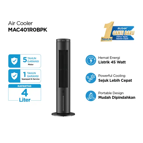 MIDEA TOWER AIR COOLER 4 L MAC401R0BPK
