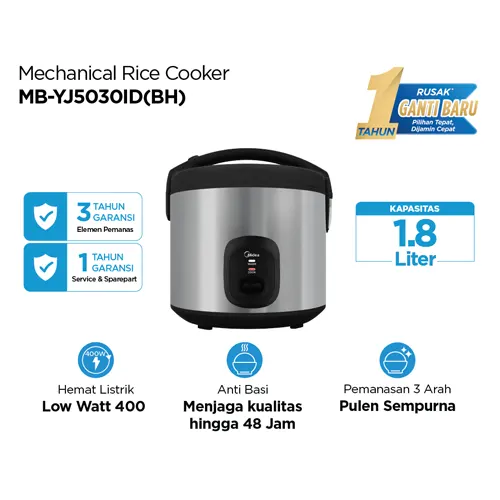 MIDEA RICE COOKER 1.8 L MB-YJ5030ID SERIES