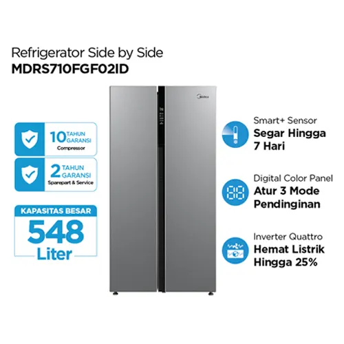 MIDEA KULKAS SIDE BY SIDE REFRIGERATOR MDRS710FGF02ID