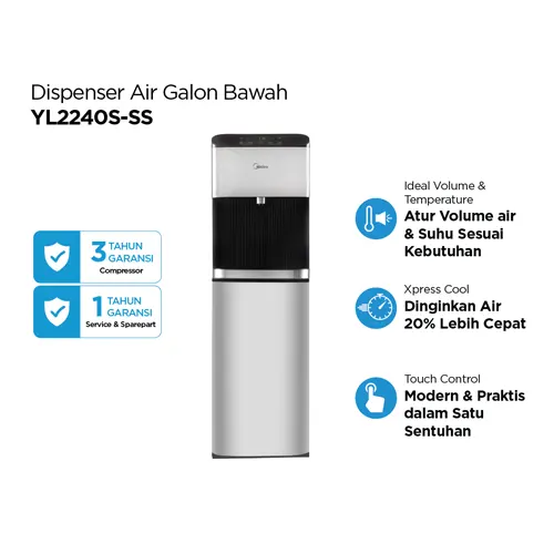 MIDEA DISPENSER AIR BERDIRI STANDING DISPENSER YL2240S-SS