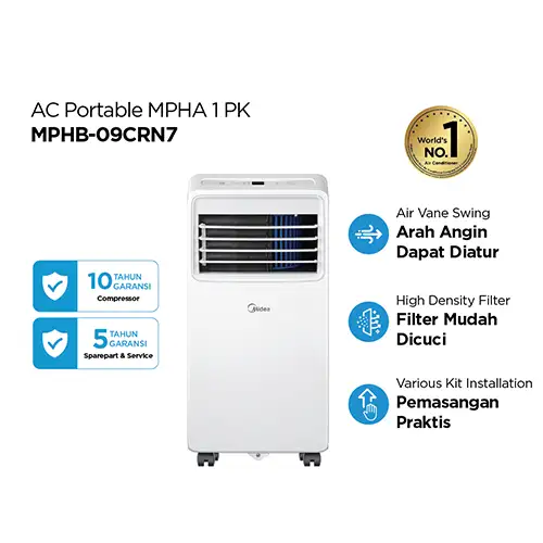 MIDEA 1 PK AC PORTABLE AIR CONDITIONER MPHB-09CRN7