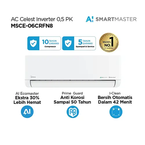 MIDEA AC SPLIT AIR CONDITIONER INVERTER CELEST MSCE-CRFN8-ID SERIES