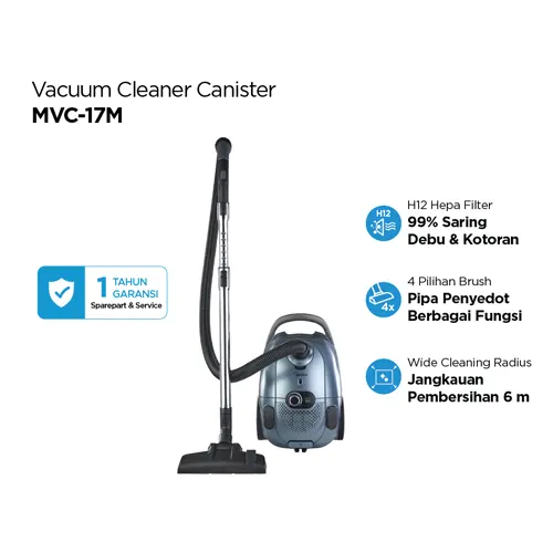 MIDEA CANISTER VACUUM CLEANER BAGGED MVC-17M