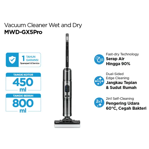 MIDEA UPRIGHT VACUUM CLEANER FLOOR WASHER MWD-GX5PRO