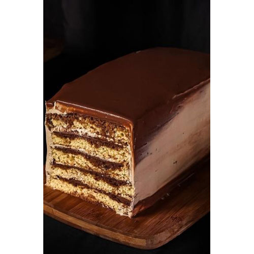 Almond Hazelnut Coffee Log Cake