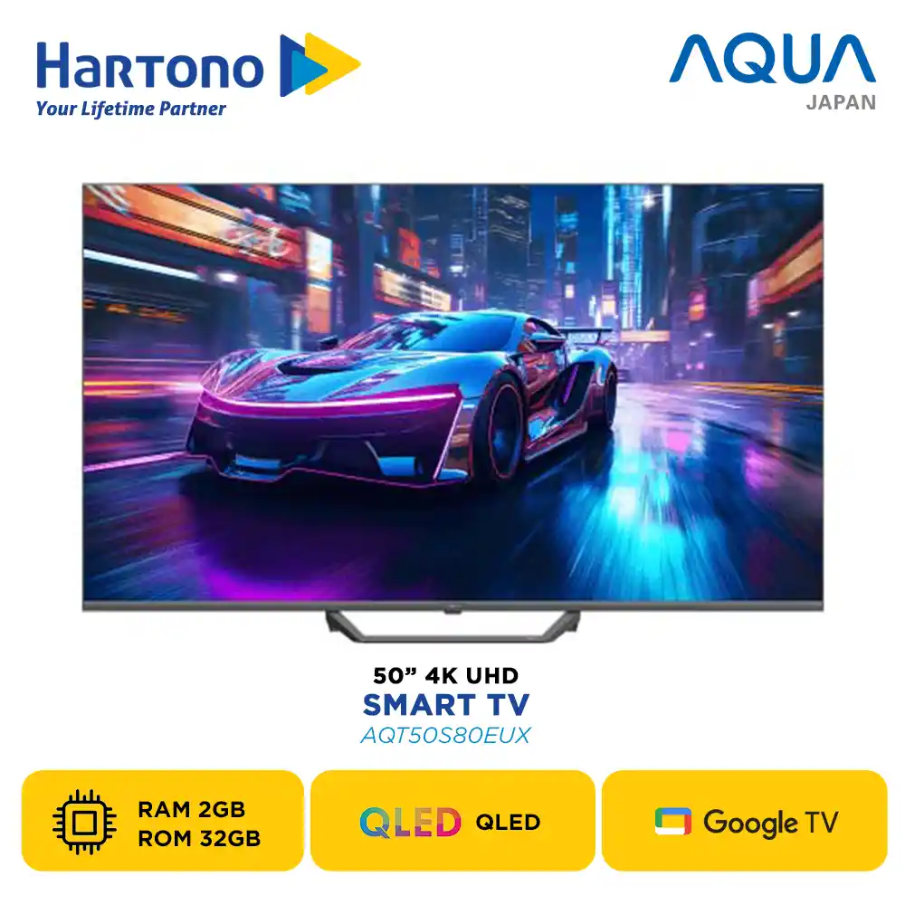 AQUA 50 inch 4K UHD GOOGLE TV AQT50S80EUX