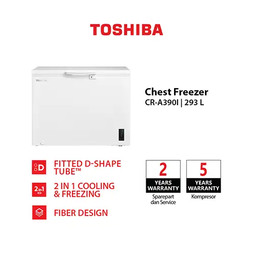 TOSHIBA FREEZER BOX CHEST FREEZER CR-A390I