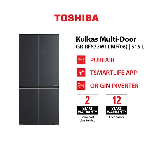 TOSHIBA KULKAS MULTIDOOR REFRIGERATOR GR-RF677WI-PMF(06)