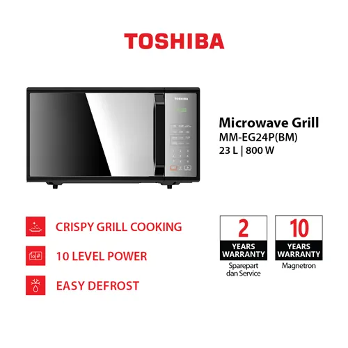 TOSHIBA COUNTERTOP MICROWAVE MM-EG24P(BM)