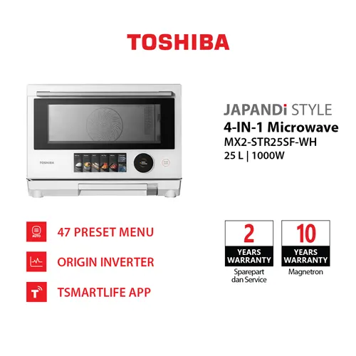 TOSHIBA COUNTERTOP MICROWAVE MX2-STR25SF(WH)