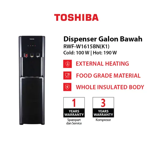 TOSHIBA DISPENSER BERDIRI STANDING DISPENSER RWF-W1615BN(K1)