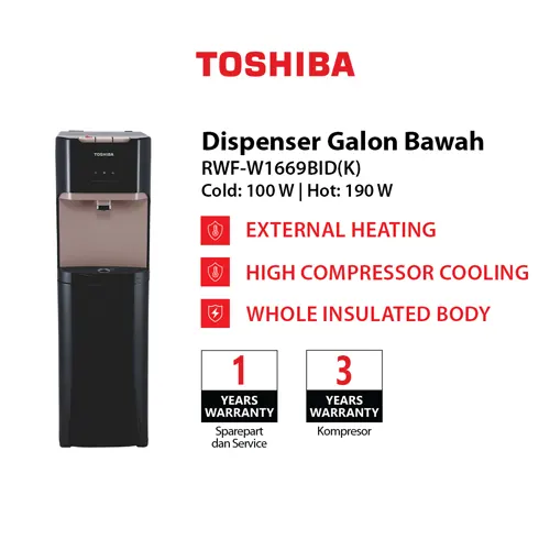 TOSHIBA DISPENSER BERDIRI STANDING DISPENSER RWF-W1669BID(K)